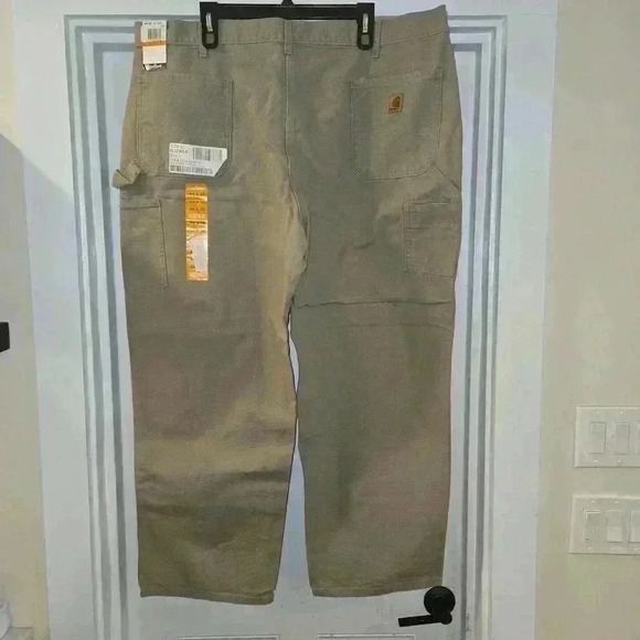 NWT Carhartt Mens Dungaree Fit Single Knee Work Pants Olive Green Size 44W - Picture 3 of 10